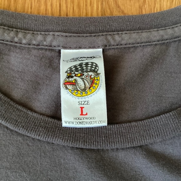 ❤️ Ed Hardy by Christian Audigier Tiger Logo Tee Size Large - Picture 3 of 10